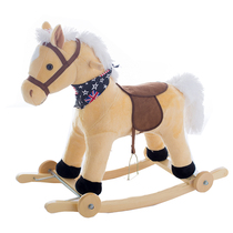 Childrens Plush Trojan Horse Rocking Horse Baby Music Toy Rocking Horse Send Baby One Years Day Gift Christmas Gift