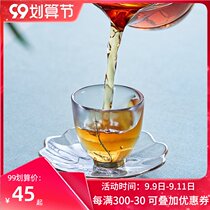 kokollly glass tea cup Japanese heat-resistant Tea Cup Gold Cup gold tea cup set tea ceremony accessories 70ml