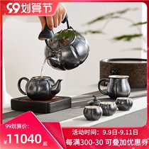 Sterling silver kung fu tea set 999 handmade silver tea set teapot tea cup set silver pot home gift