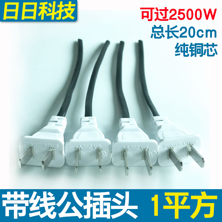 With wire 2-pin male plug monitoring waterproof box 20A power plug two-pin male 220V male waterproof 1 flat