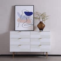 Light luxury minimalist six-bucket cabinet bedroom storage decoration cabinet rock board living room entrance storage cabinet porch simple partition