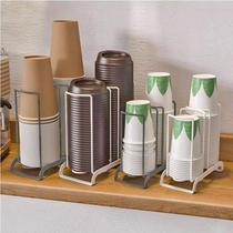 Disposable cup storage shelf household water dispenser paper cup holder desktop coffee tea cup upside down cup taker