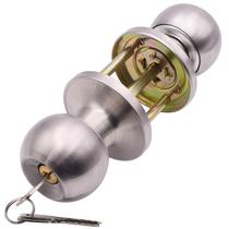 Door lock round ball lock round head old-fashioned aluminum alloy door ball type household indoor ball lock universal three-pole door