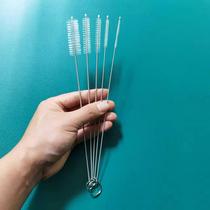 Straw brush bottle brush cleaning brush set baby rotating brush cleaning clip straw nipple sponge bottle