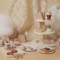 White peach cheese dessert set play house wooden toy girl cute ins style gift wooden toy baby