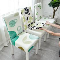 Cotton canvas chair cover elastic chair cover universal thickened Nordic style elastic hotel dining table and chair cover cover cloth