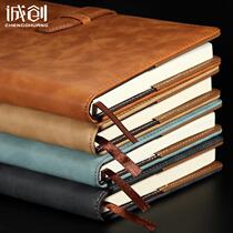 a4 large notebook business leather notepad large thickened notebook meeting minutes hard cover