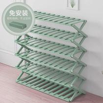 Installation-free folding shoe rack dust-proof simple doorway household floor-standing multi-layer economical shoe cabinet small dormitory storage