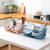 Home kitchen drain bowl rack countertop cupboard water filter rack storage box dish drain basket for tableware