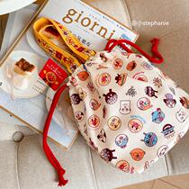 Japan DAN cute and practical bag ~ drawstring storage bag mommy portable small bag diaper bag