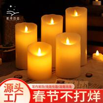 Sugar cube LED rechargeable remote control electronic candle light home confession wedding candlelight dining table romantic wedding decoration