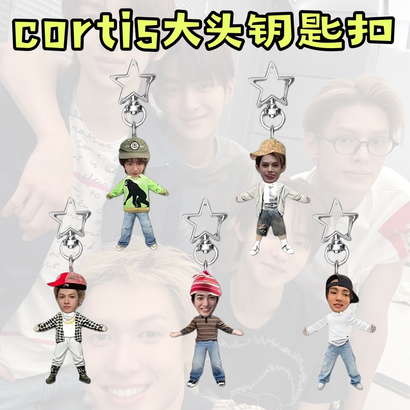 Cortis Big Head Keychain Kpop Boy Group Merchandise Luggage Martin Yan Chengxuan Fan Exclusive Offline Bag Pendant