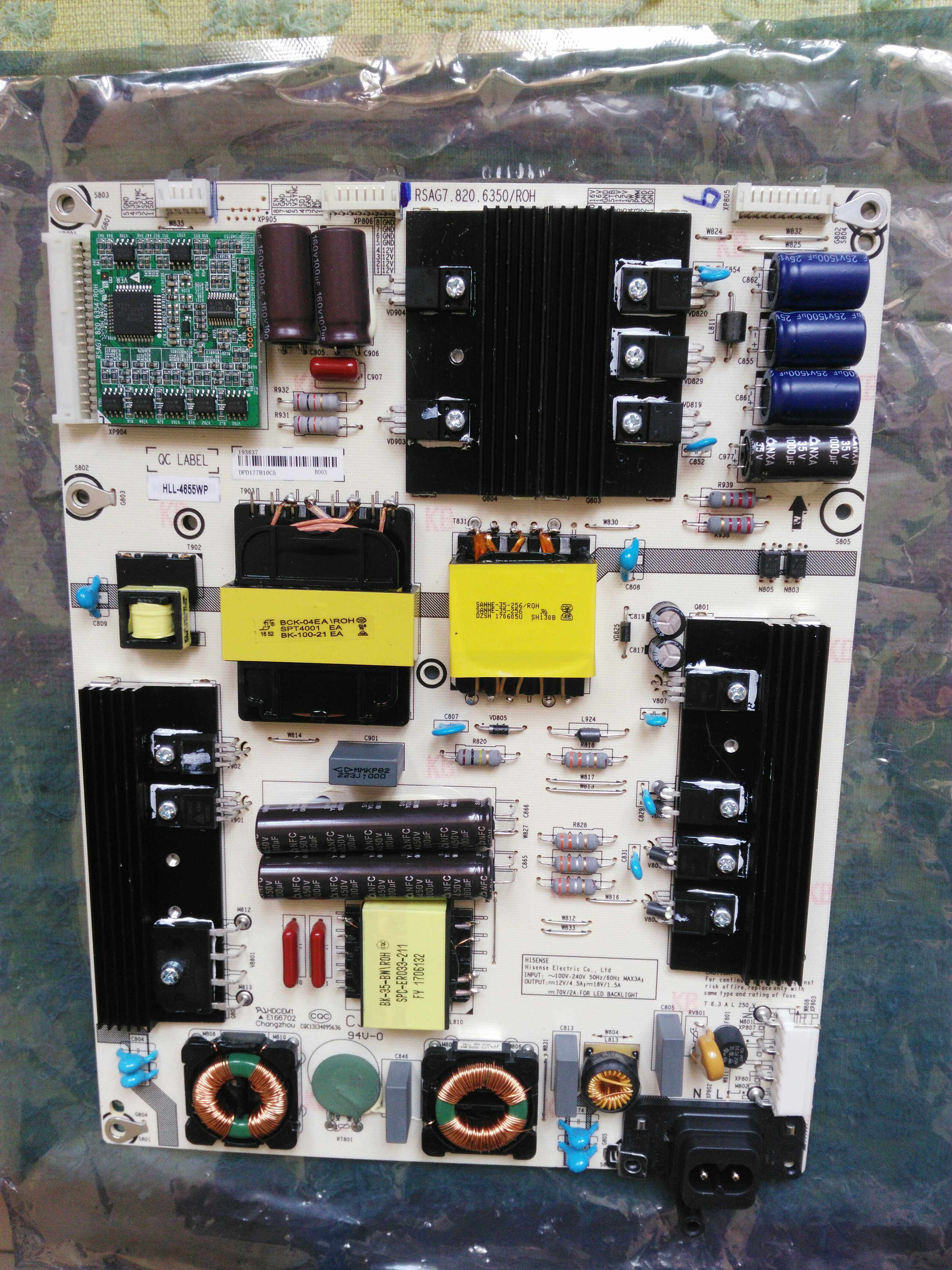 New Hisense LED55MU7000U power RSAG7 820 6350