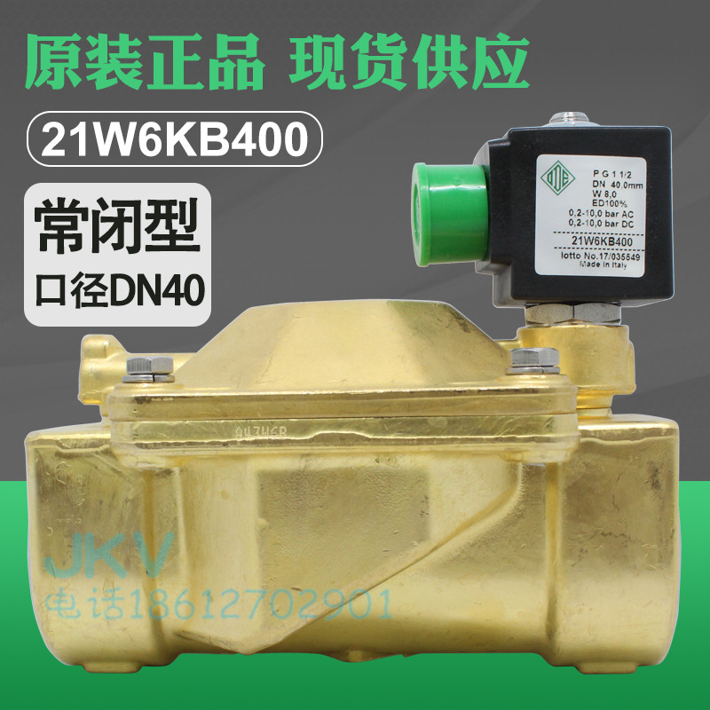 21W6KB400 Brass Wire Clasp Two Normally Closed Water Solenoid Valve AC220V Italy Ode Spot DN40