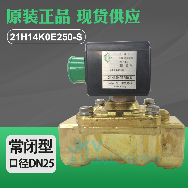 Italy Ode Two Normally Closed Solenoid Valves 21H14K0E250-S Out of Stock DC24V Brass Wire Clasp DC110V