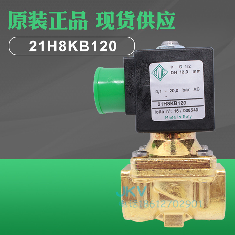 Italy ODE imported two-way solenoid valve 21H8KB120 Normally closed type for air and water 24V 12V