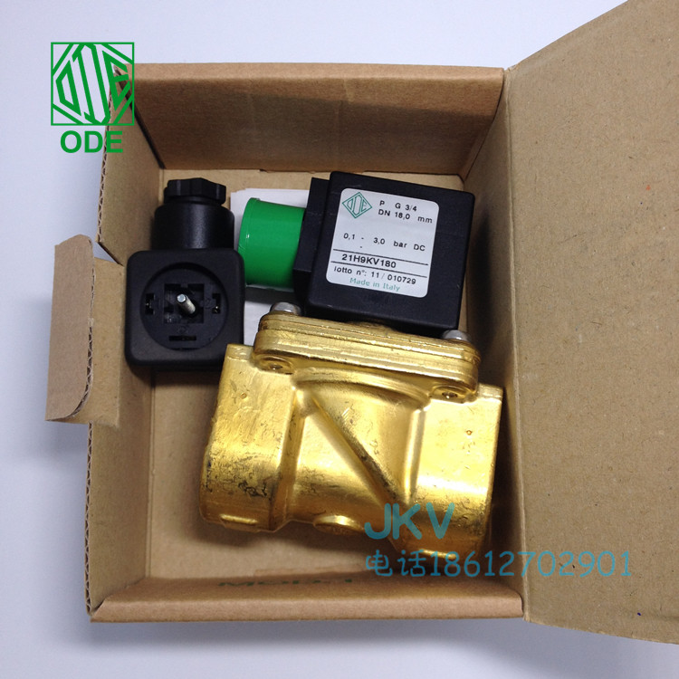 Italy Ode imported solenoid valve 21H9KV180 brass wire clasp switch valve 6 point dc12V in stock