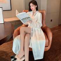 Sandro Vicari2021 New Long Bathrobe Morning Gown Fashion Pajamas Cotton Long Sleeve Home Wear Autumn