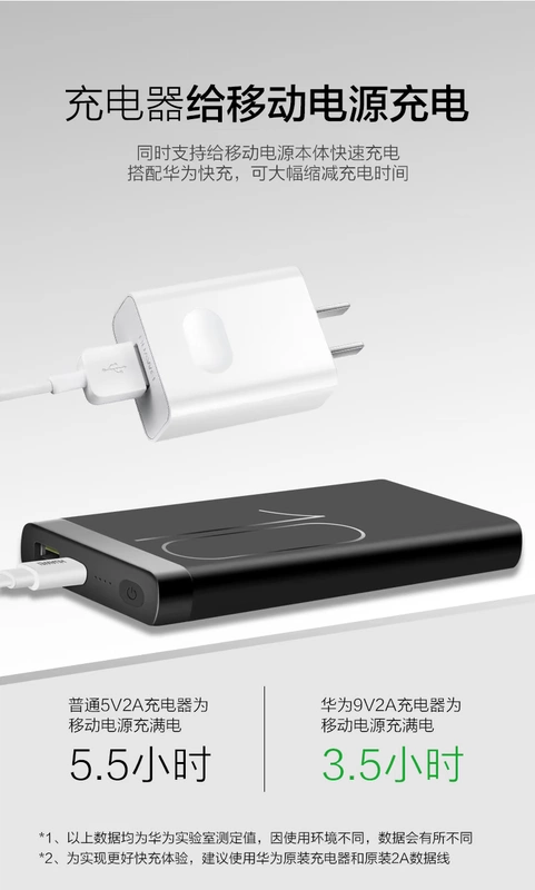 Huawei sạc Po phổ mate10 / 9 Glory điện thoại V10 P10 di động sạc nhanh 5A - Ngân hàng điện thoại di động sạc dự phòng type c