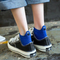 Spring Summer Short Socks Childrens Pure Cotton Sun Ensemble Cute Cartoon Korean Version Blue Low Favor Pure Color Sports Green Socks Thin Cotton