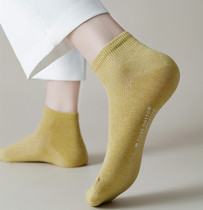 Socks Womens Summer Days Department Pure Cotton Short Gang College Wind Morandi Color 100 lap sports pure color Short socks Ins ChauChun