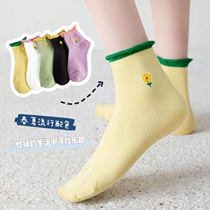 Pine Stockings Womens Agaric Side Women Wide Mouth Socks not to be Lovely Lovely Moon Sox Sox Sox Spring Autumn Season