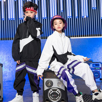 Boy Sports Kit Children Hip Hop Street Dance Show Costume Girl Jazz Shelf Drums Black and White Tide Costumes