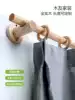 Solid wood Roman pole Single pole Wooden Nordic curtain track bracket Perforated Balcony bay window Bedroom curtain pole