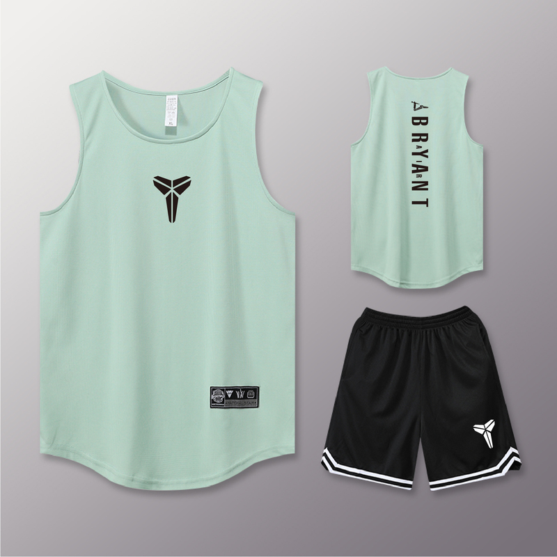 Basketball Uniform Sports Vest Men's Aj23 Round Neck T-Shirt Sleeveless Training Jersey Loose Fitness Breathable Shorts