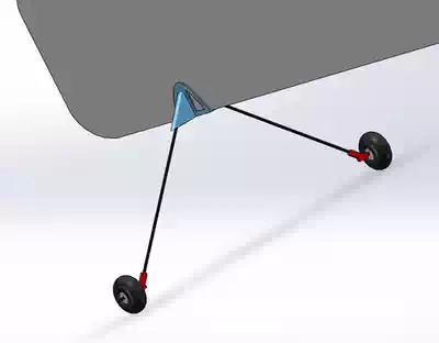 F3P landing gear assembly accessories support frame front wheel landing gear Epp Magic Plate 3D printing accessories