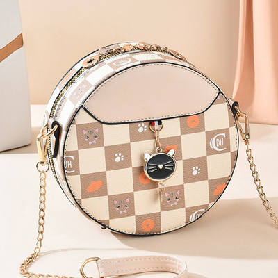 This year's trendy small bag for women: 2026 new ins Korean style fashionable small round bag, versatile single-shoulder crossbody chain bag