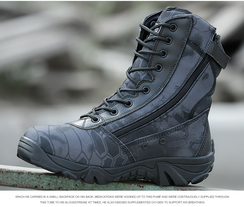 Bottes militaires en cuir - amortissement - Ref 1398290 Image 16