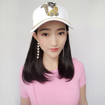 2020 summer fox diamond standard baseball cap wig detachable short buckle BOBO head big wave water ripple wool roll
