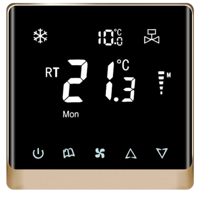 Central air conditioning ground heating two-in-one smart thermostat ventilator coil WiFi remote control panel water machine switch