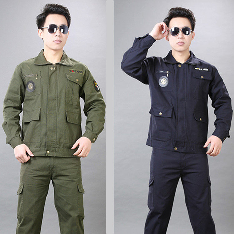 Spring Autumn Season Pure Cotton Electric Welding Work Suit Men's Steam Repair Long Sleeve Multi-Pocket Multiple Pocket Labor Conserved Machinery Tooling Work Clothes