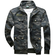 Cotton jacket men's overalls spring and autumn long sleeve wear-resistant construction site labor protection clothing welding tooling auto repair men's jacket