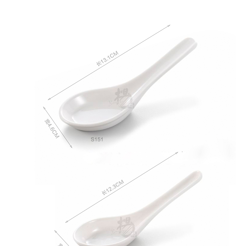 Dương cầm dài muỗng giả sứ dễ thương tay cầm ngắn bằng nhựa muỗng nhỏ melamine cháo tây muỗng cơm Hàn Quốc dao kéo đặt - Đồ ăn tối khay gỗ đựng đồ ăn