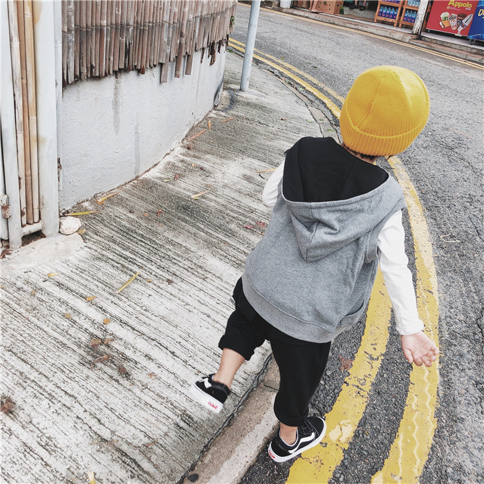 Hu Dafang Trẻ em Mùa thu Mặc áo vest bé trai Vest Vest Big Boys Mart Áo không tay áo khoác trẻ em nam 12 tuổi