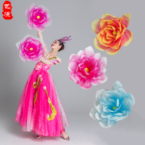Hand flower dance performance children dance holding flower square dance peony flower lotus leaf flower dance stage performance hand flower