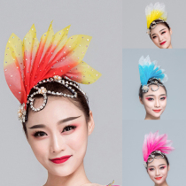 Opening dance headdress headdress hot drill headdress new adult performance party head dance performance atmospheric headflower headdress