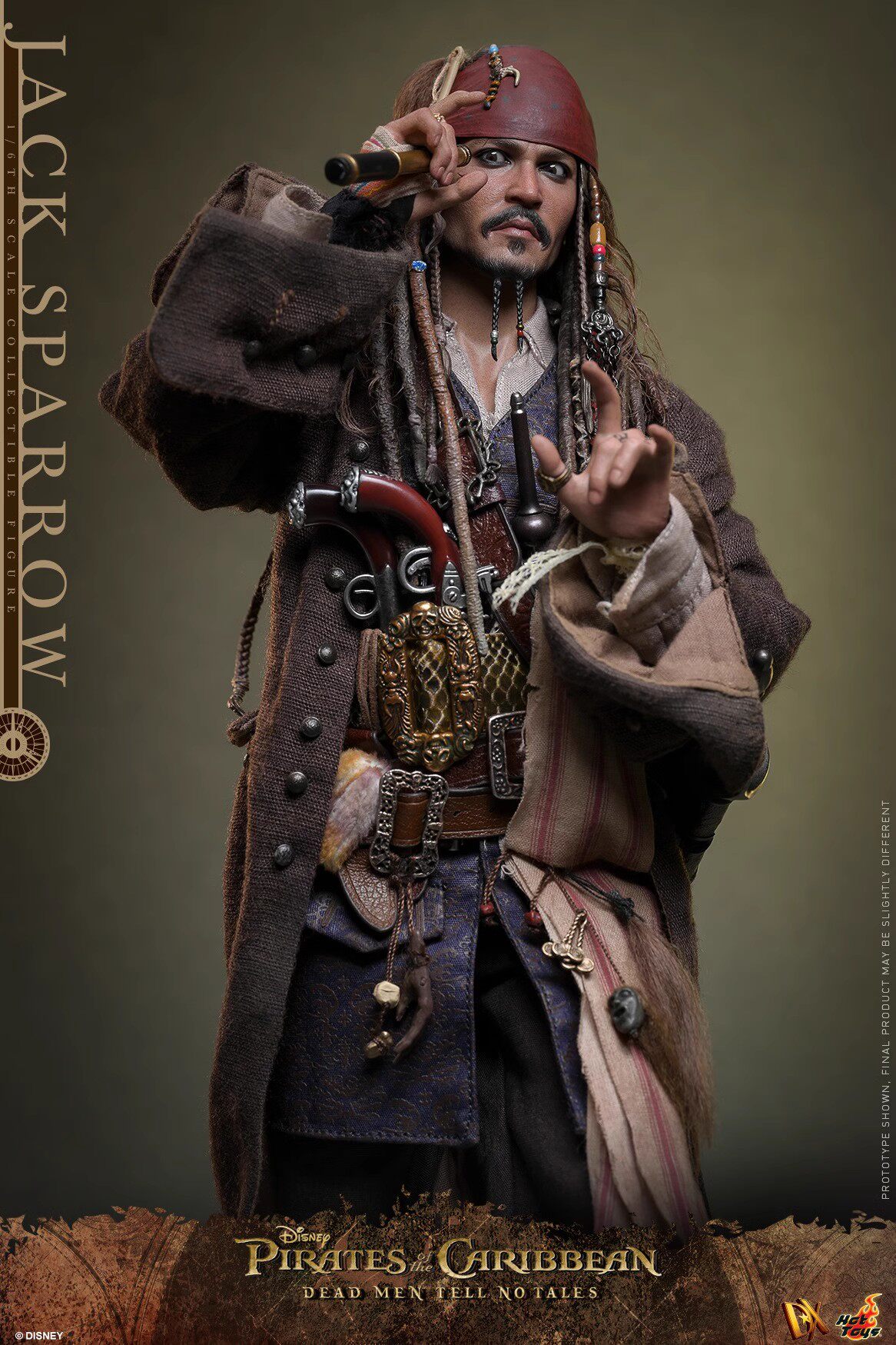 HotToys 1/6 DX37 Pirates of the Caribbean 5 Captain Jack Sparrow