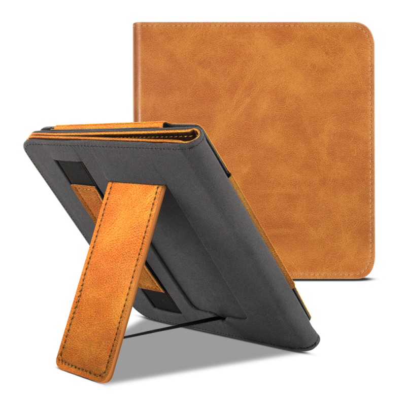 2021 Kobo Sage 8inch E-Book Reader Protective Case, Calfskin Leather Hand Rest Stand, Automatic Wake-Up