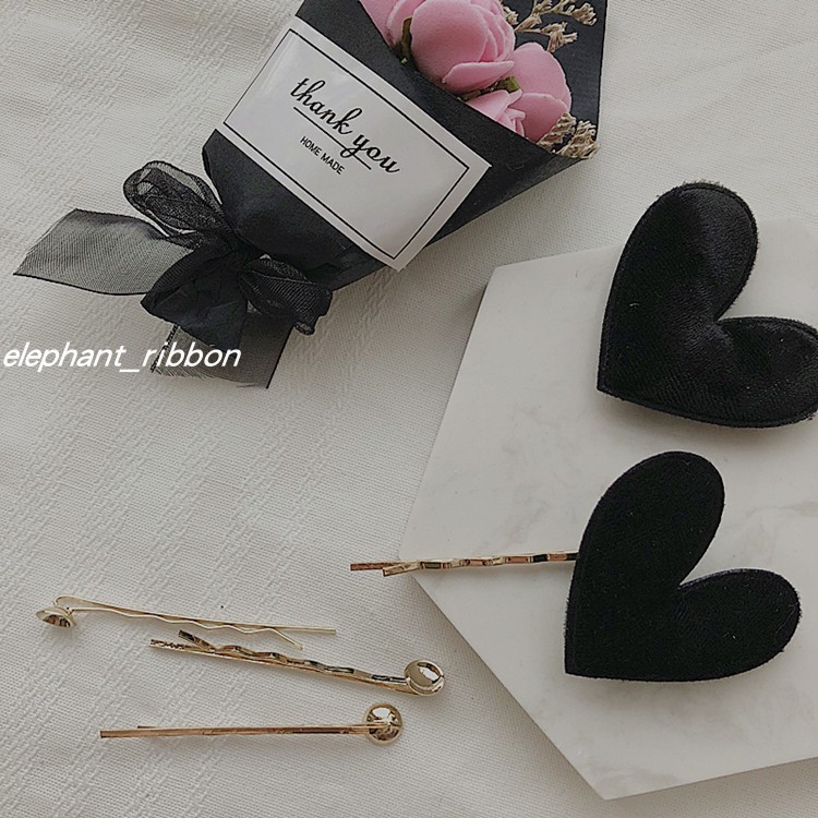 Hàn Quốc nhập khẩu nhung tình yêu 4.5CM phụ kiện trẻ em DIY hướng dẫn sử dụng kẹp tóc nơ rr vật liệu trang sức tóc - Phụ kiện tóc kẹp càng cua 3 răng