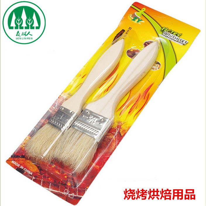 Barbecue Oil Brushed Wood Handle Not to High Temperature Resistant Cuisine Brush Baking Kitchenette Home Tools Hairbrush Accessories accessories-Taobao