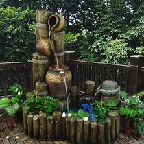 Large rockery flowing water fountain fish pond courtyard fish pond balcony water scene creative feng shui wheel into the garden ornaments