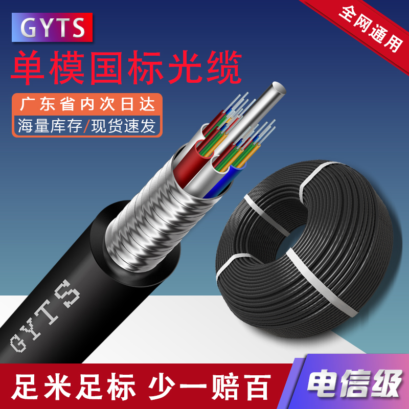 Outdoor single mode layer twisted sheathed national standard optical cable 4 core 6 core 8 core 12 core 24 core 48 core 144 core outdoor fiber