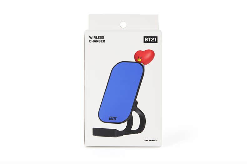 Bt21 vertical wireless mobile phone charger cartoon animation 3C peripheral fashion charging line friends