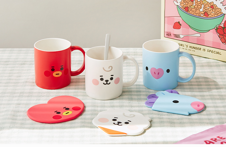 BT21 BABY系列硅胶隔热杯垫 家用餐桌防烫杯垫配饰 LINE FRIENDS