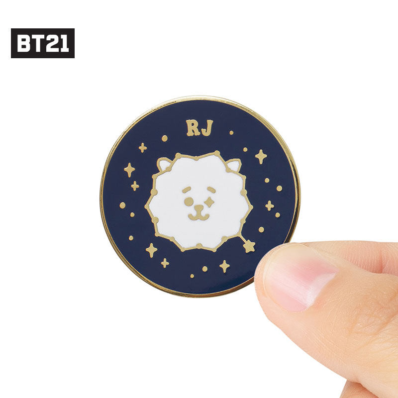 BT21 UNIVERSTAR metal badge cartoon around fashion girl coat accessories LINEFRIENDS