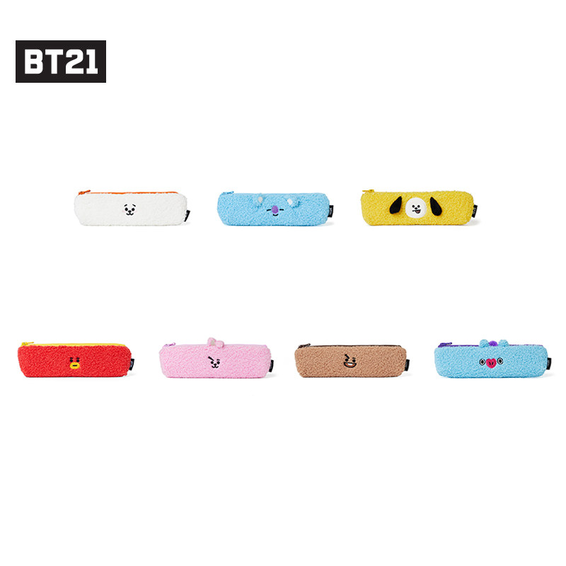 BT21 Plush Pen Case Cartoon Anime Surroundings Cute and Convenient Pen Case Stationery LINE FRIENDS